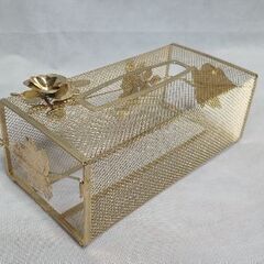 『これは輝く！大切に使うでしょう！』金ピカのゴミ箱とティシュペーパー入れ♦１つの値段　の画像