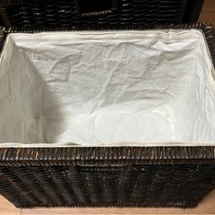 黒のカラーボックス　かご3個付の画像