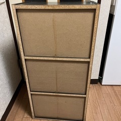 黒のカラーボックス　かご3個付の画像
