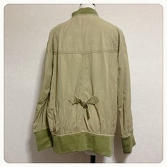 ꒰JEANASIS꒱ヴィンテージ風ブルゾン MA_1  カーキ系  メンズライクの画像