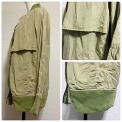 ꒰JEANASIS꒱ヴィンテージ風ブルゾン MA_1  カーキ系  メンズライクの画像