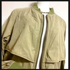 ꒰JEANASIS꒱ヴィンテージ風ブルゾン MA_1  カーキ系...