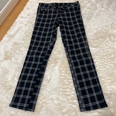 しまむら あったかパンツ 黒チェック