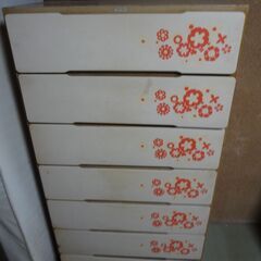 衣類タンス　木製　花柄　ベビー