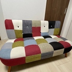 【特別値下げ❣️】パッチワークソファー♫