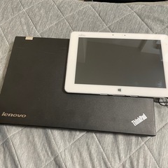 レノボノートPCパソコンとFUJITSUタブレット、充電器付属品有り