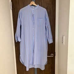 【取引終了】【しまむら】ストライプ　シャツワンピース