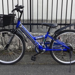 美品車＞アメリカンイーグル・24インチ・ジュニア自転車・ブルー 鍵