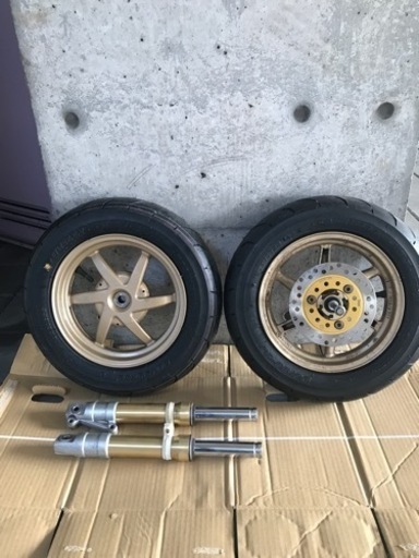 終了します‼️ホンダデュオ用アルミホイール&フロントフォーク