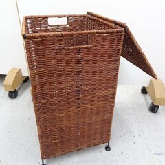 【恵庭】収納ボックス　ランドリーボックス　籠網　中古品　PayPay支払いOK！の画像
