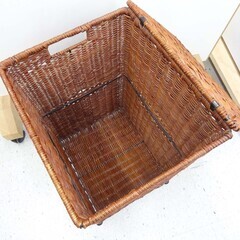 【恵庭】収納ボックス　ランドリーボックス　籠網　中古品　PayPay支払いOK！の画像