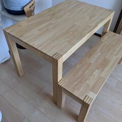 イケア　ノールドビー　ダイニングテーブル・ベンチ　セット