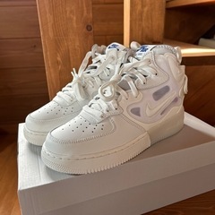 新品未使用 24.0cm NIKE AIR FORCE 1 MID REACT Summit White スニーカー