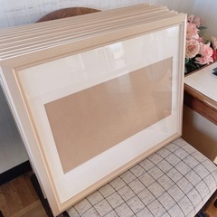 取引中　写真　額縁　半切