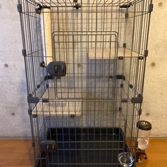 【お譲り先決定済】アイリスオーヤマ ミニキャットケージ マットグ...