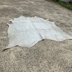 (11月5日まで)敷物用 牛毛付き革 ラグの画像