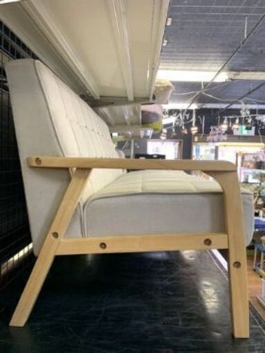 【リサイクルストアスターズ城西店】３人掛けソファ ソファ 白色 家具