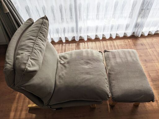 【無印良品】ハイバックリクライニングソファ（一人用） オットマン付き