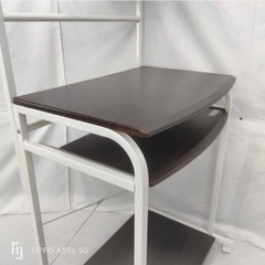 【値下げしました】パソコンデスク PC テーブル 机 収納 ダークブラウン 茶色 アイリスオーヤマ PDT-6040の画像