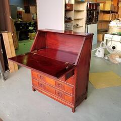 【10/21まで期間限定特価】レトロ家具 ライティングデスク 幅90×奥行43×高さ120【引取り限定】の画像