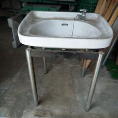 無料提供！陶器製の手洗い蛇口付　中古