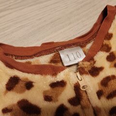 ヒョウ柄 豹柄 つなぎ カバーオール フリース  80cm 110cm 姉妹 兄弟 おそろい お揃い 部屋着 パジャマ 子供服 布団の画像