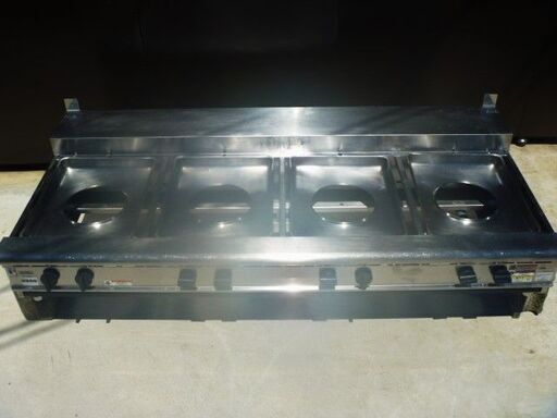 最終値下げ！早い者勝ちです♪25,000円→10000円【美品・完動品】フジマック　４連大火力　ガステーブル