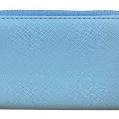 レディース 長財布 水色 セーラー服風 ラウンドファスナー 財布の画像