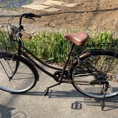 自転車 ママチャリ ブラウン