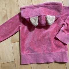 ANAPkids  パーカー　ベロア　100cm フード付きパーカー ジップアップの画像