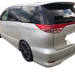 【個人】エスティマ 車高調 アルパインフリップダウンモニターの画像