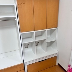 ディズニー ミッキー 子供部屋家具 本棚 勉強机 おもちゃ箱