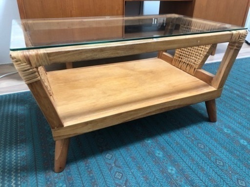 ラタンテーブル　ヴィンテージ