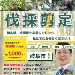 岐阜の伐採屋さんです。お電話お待ちしております。