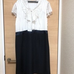 お値下げ⭐︎ワンピーススーツ　紺色　15号　新品の画像