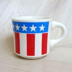 希少　レア　ビンテージ70’s　sambo’s マグカップ　アメリカ星条旗　ロンハーマン 国旗柄　コップ　食器　ヴィンテージの画像