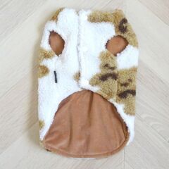 新品　モコモコくまさんベスト　暖かいベスト　クマ　白　M 小型犬　チワワ トイプー　ダックスフンド　パピーの画像
