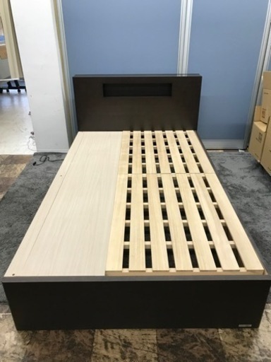 ◼️【中古品】マットレス付きベッド セミダブル 家具 寝具 ダークブラウン系 東京ベッド