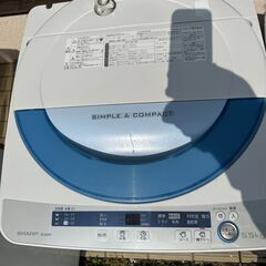 新生活SALE　シャープ　5.5㎏洗濯機　穴無し節水モデル　リサイクルショップ宮崎屋住吉店　23.3.10　ｙ