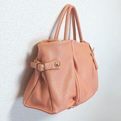 美品　PotioR ポティオール ゴートレザー ハンドバッグ CREMA CITY SMALL やぎ革　本革　ピンク　トートバッグの画像