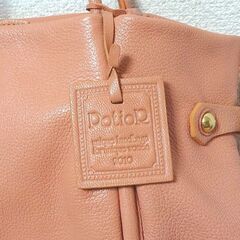 美品　PotioR ポティオール ゴートレザー ハンドバッグ CREMA CITY SMALL やぎ革　本革　ピンク　トートバッグの画像
