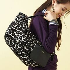 UNITED ARROWS　ユナイテッドアローズ　bardot rose　ジャガード　レオパードバッグ 　ハンドバッグ　ヒョウ柄　豹　ポーチ付きの画像