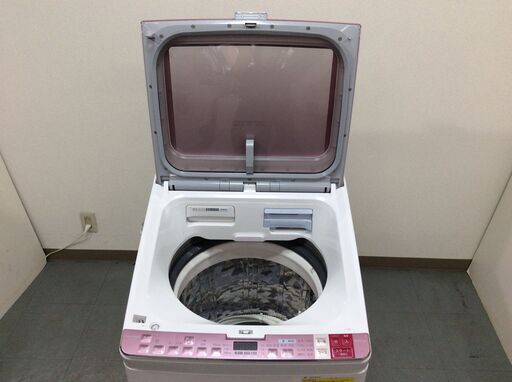（6/11受渡済）JT6467【SHARP/シャープ 8.0kg洗濯機】激安品 2016年製 ES-GX8A 家電 洗濯 ハンガー乾燥
