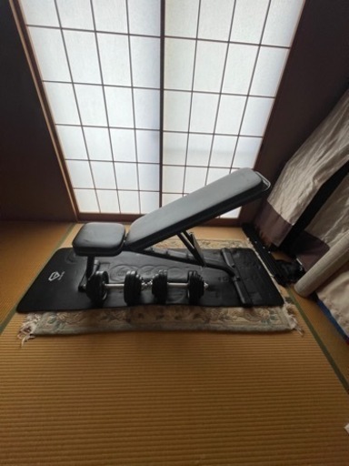 リーディングエッジ　トレーニングベンチ（調整可能）・ダンベル（片方30kg）セット　神戸ならどこでも配送します！
