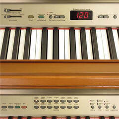 ss4799　ヤマハ　電子ピアノ　クラビノーバ　CLP-120　椅子付き　YAMAHA　Clavinova　デジタルピアノ　チェリー調仕上げ　ペダル付　88鍵盤　ライトブラウン　イス付き　鍵盤楽器の画像