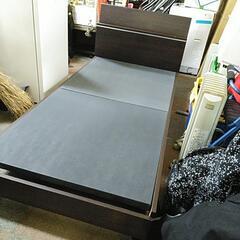 056 北41★　長谷川家具　シングル　ベッド枠　コンセント　ラ...