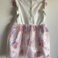 ★花柄チュールノースリーブワンピース★子供ドレスの画像