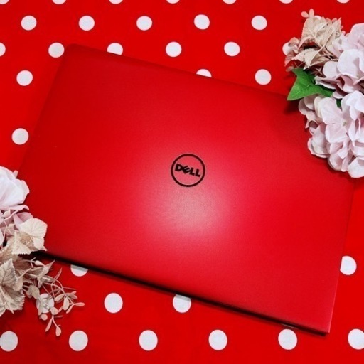 A-67/美品DELL/オシャレRED/新品SSD/ノートパソコン
