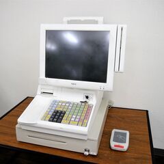 【ヤ取】≪U143ジ-①≫ 通電OK NEC/エヌイーシー POSレジ/キャッシュドロワ/ICカードリーダー PWPX321W02/EW-90608E3U6H-2/PW-CT11-01 現状品