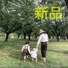 刺繍丸襟ブラウス&かぼちゃパンツ